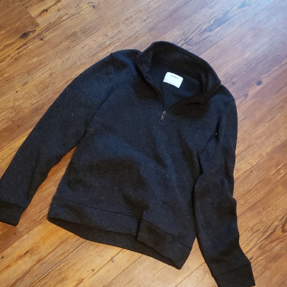 Old Navy Men's Zip-Neck Sweater - Charcoal Gray